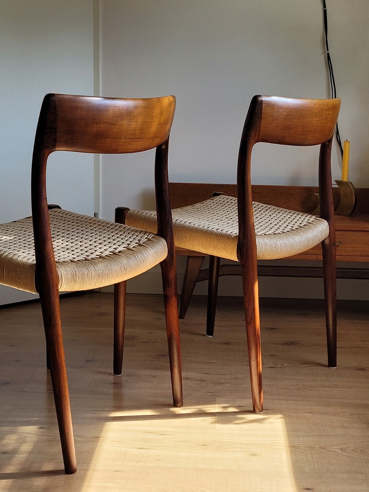 Set van 2 Niels Moller Model 77 Palissander Stoelen, Ophalen