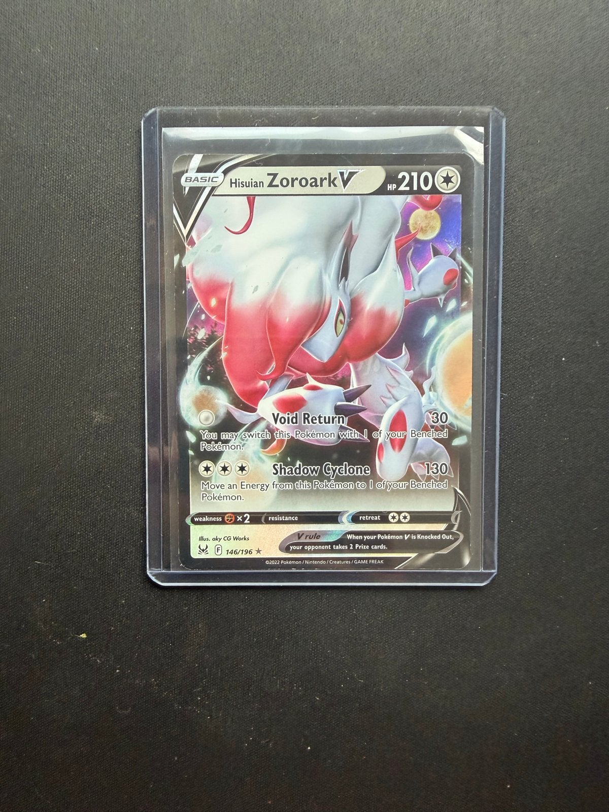 Hisuian Zoroark V 146/196, Ophalen of Verzenden, Zo goed als nieuw, Losse kaart, Foil