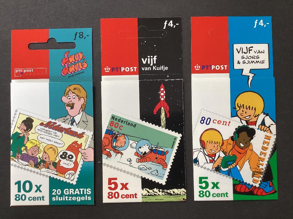 3 postzegelboekjes stripzegels, Verzenden, Na 1940, Postfris