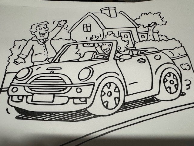 Kleurplaat met MINI, Ophalen of Verzenden, Nieuw, Overige typen
