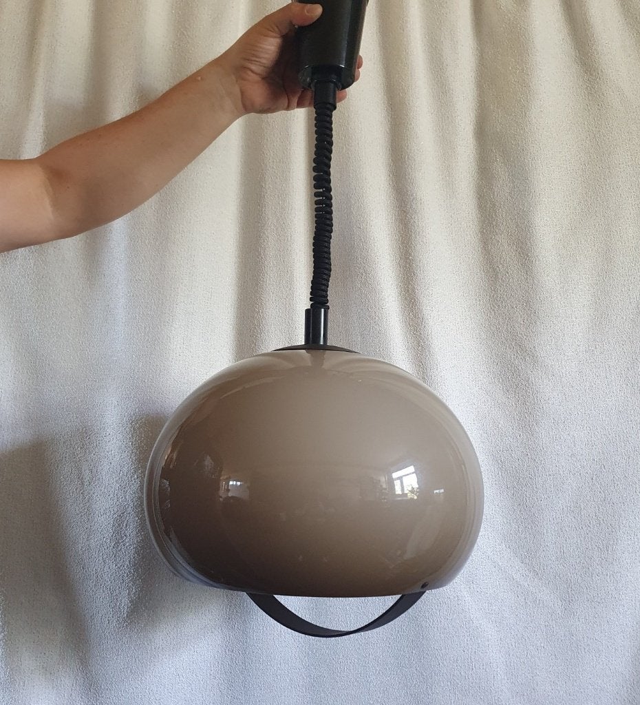 Vintage Space Age Guzzini - Jolly Trekpendel Hanglamp  1976, Space Age, Kunststof, Gebruikt, E27 (groot)