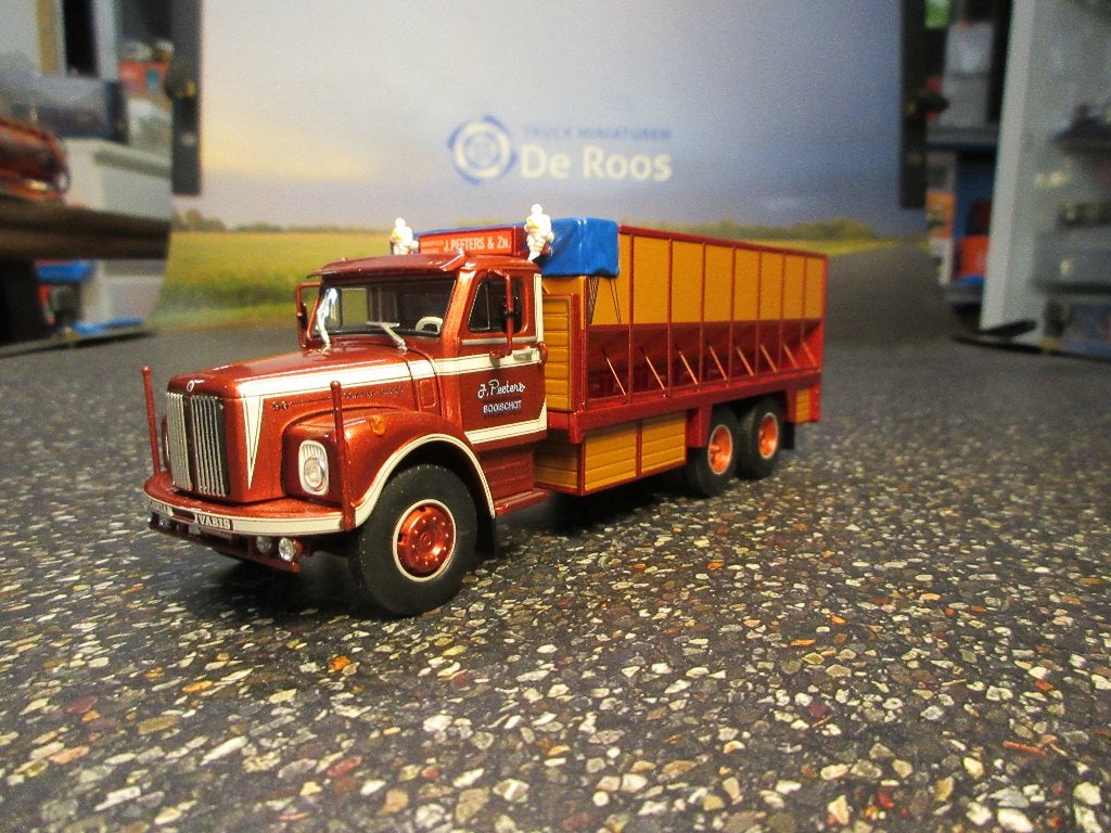 Tekno Scania L 96 torpedo J. Peeters & Zn. met certificaat, Ophalen of Verzenden, Nieuw, Bus of Vrachtwagen, Tekno