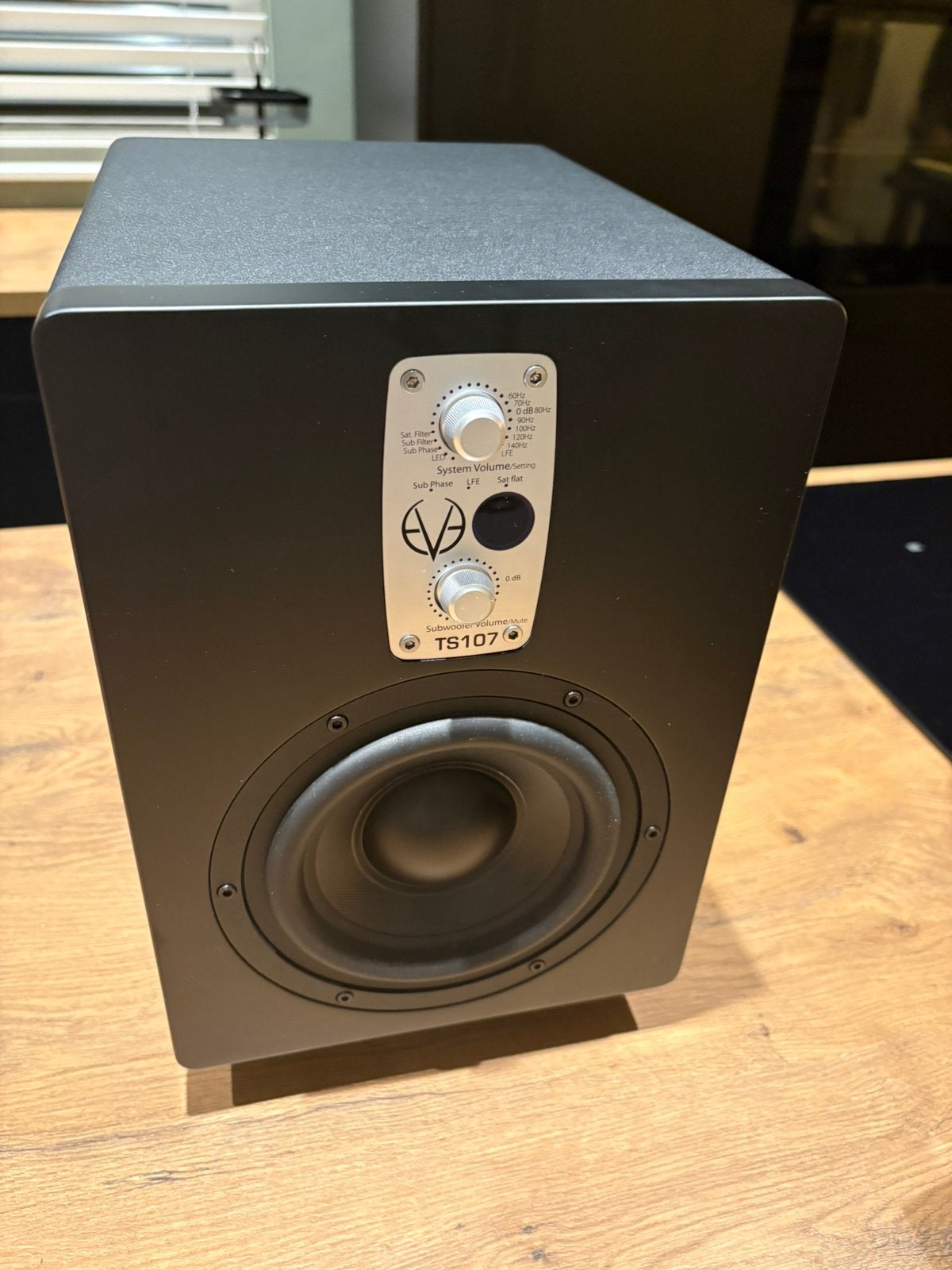 EVE audio TS107 actieve subwoofer, Ophalen of Verzenden, Zo goed als nieuw, Subwoofer, Overige merken