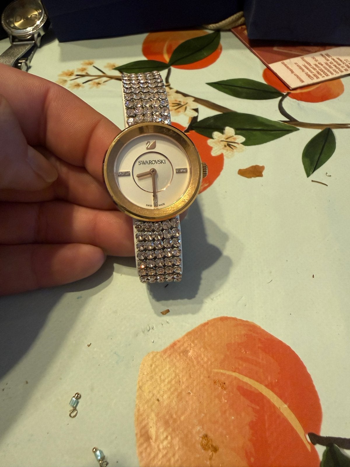 Swarovski Polshorloge met Strass - Zo goed als nieuw, Sieraden, Tassen en Uiterlijk, Horloges | Dames, Overige materialen, Polshorloge