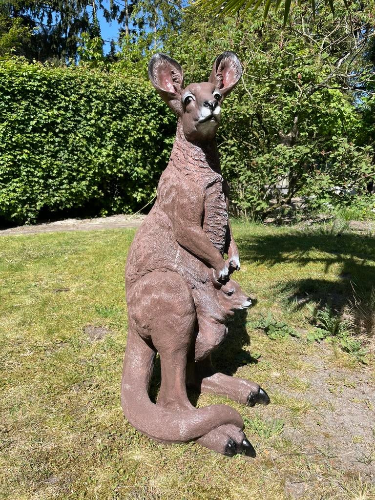 Kangoeroe beeld tuin terras dier, Ophalen, Nieuw, Kunststof, Dierenbeeld