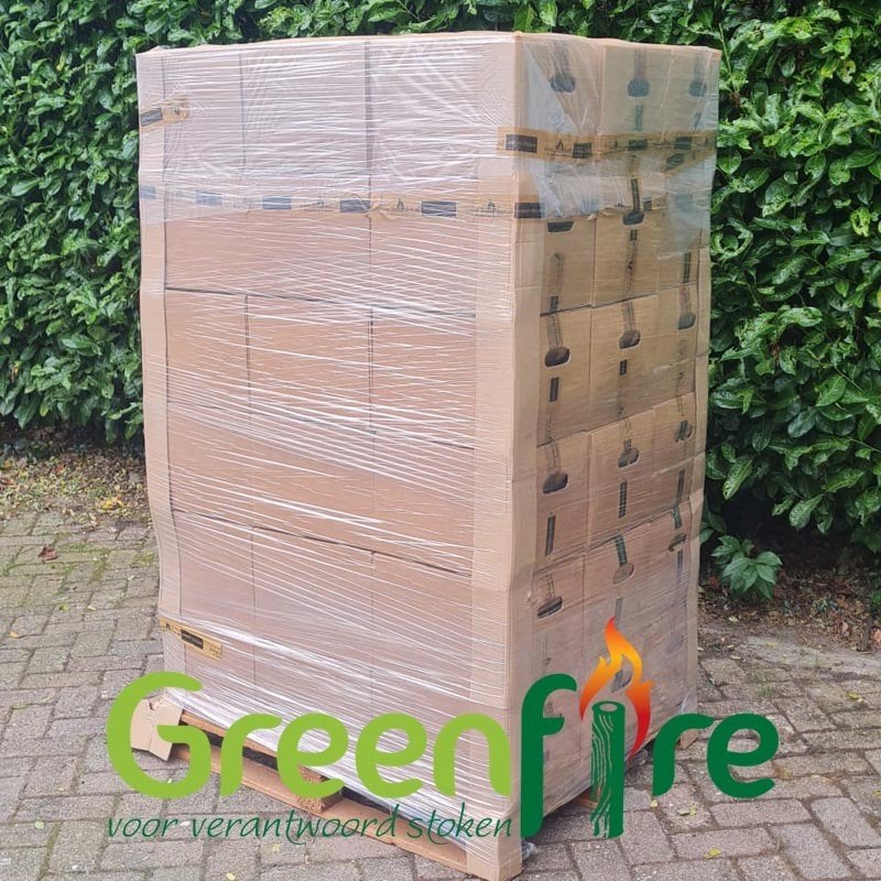 Bio Houtbriketten – per pallet, Tuin en Terras, Haardhout, Minder dan 3 m³, Ophalen of Verzenden, Overige houtsoorten, Blokken