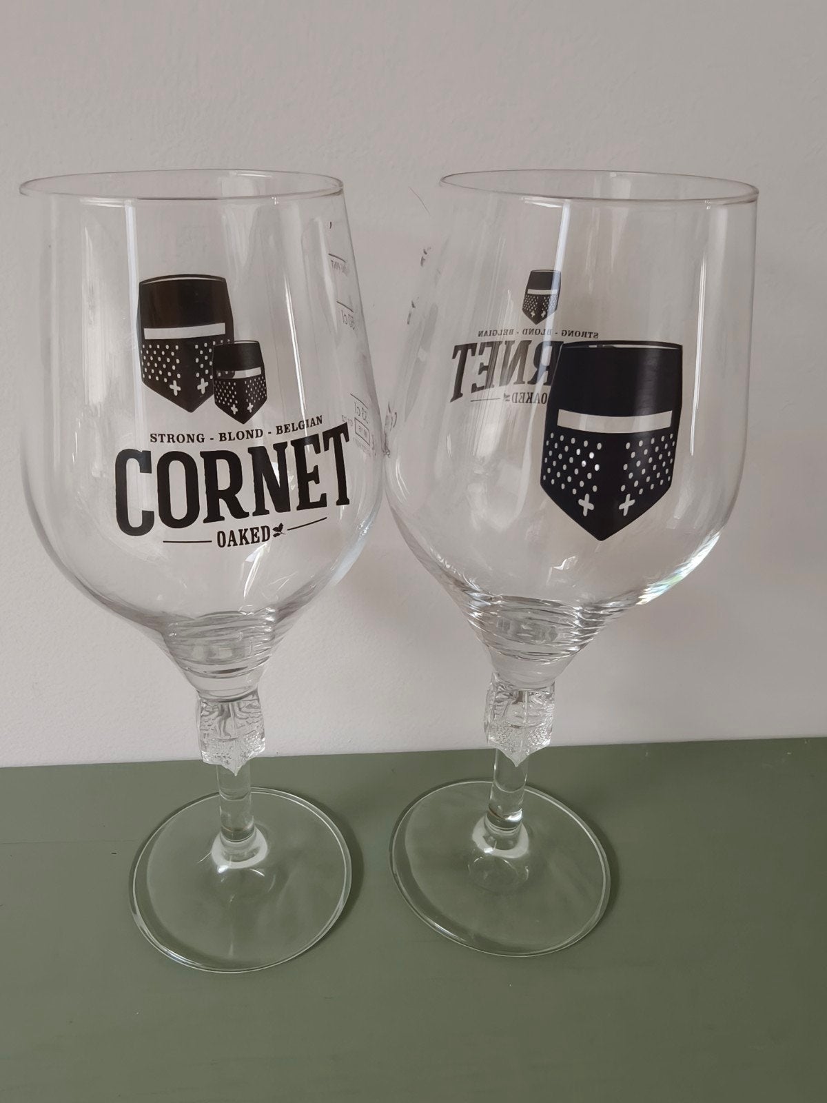 2 Cornet bierglazen - Zo goed als nieuw, Ophalen of Verzenden, Zo goed als nieuw, Overige merken, Glas