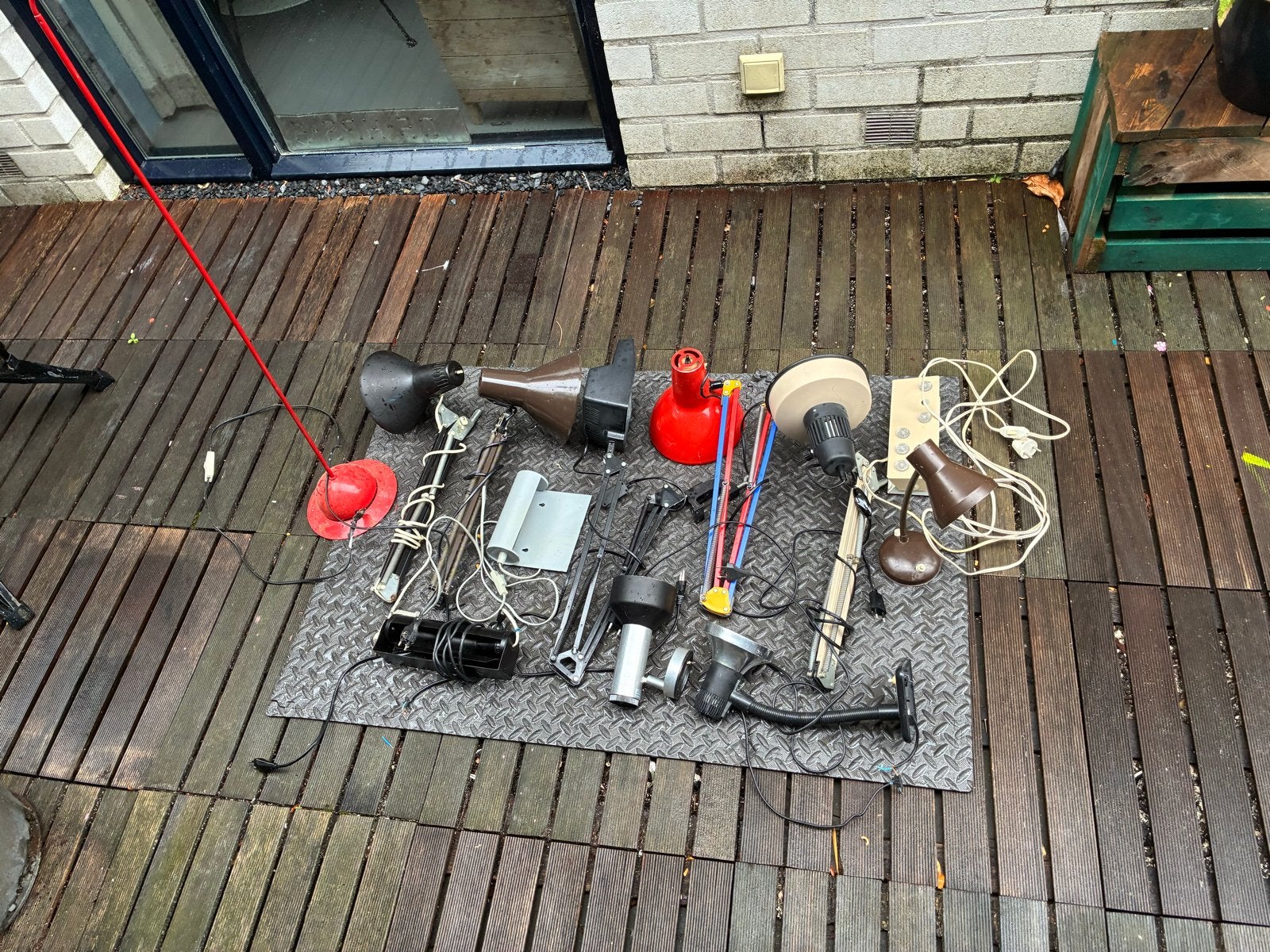Partij van 12 lampen voor opknappers - diverse modellen, Metaal, Overige merken, Gebruikt, Meerkleurig