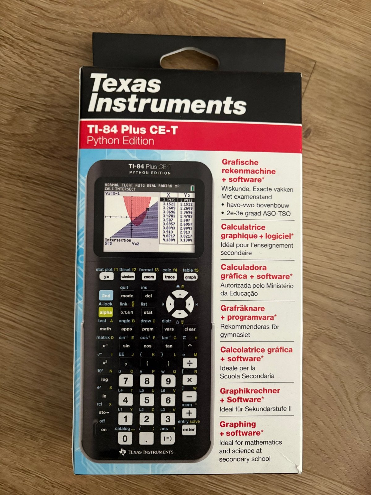 Texas Instruments TI-84 Plus CE-T Python Edition + hoes, Ophalen of Verzenden, Grafische rekenmachine, Zo goed als nieuw