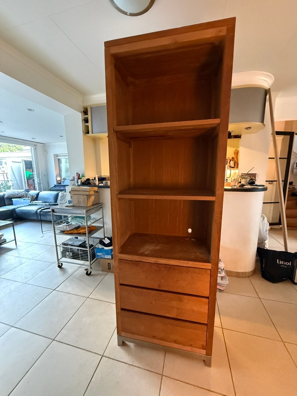 Teak houten kast, Ophalen, 200 cm of meer, 50 tot 100 cm, Zo goed als nieuw