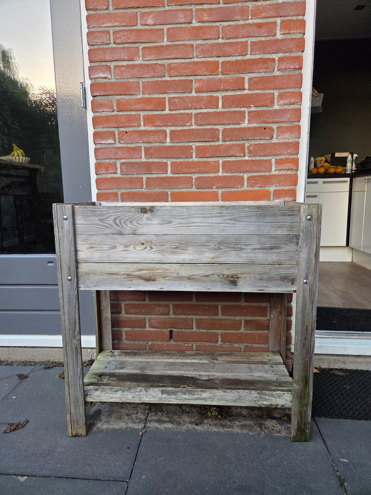 Houten plantenbak voor tuin of balkon, Ophalen, Gebruikt, Balkon, 60 tot 100 cm