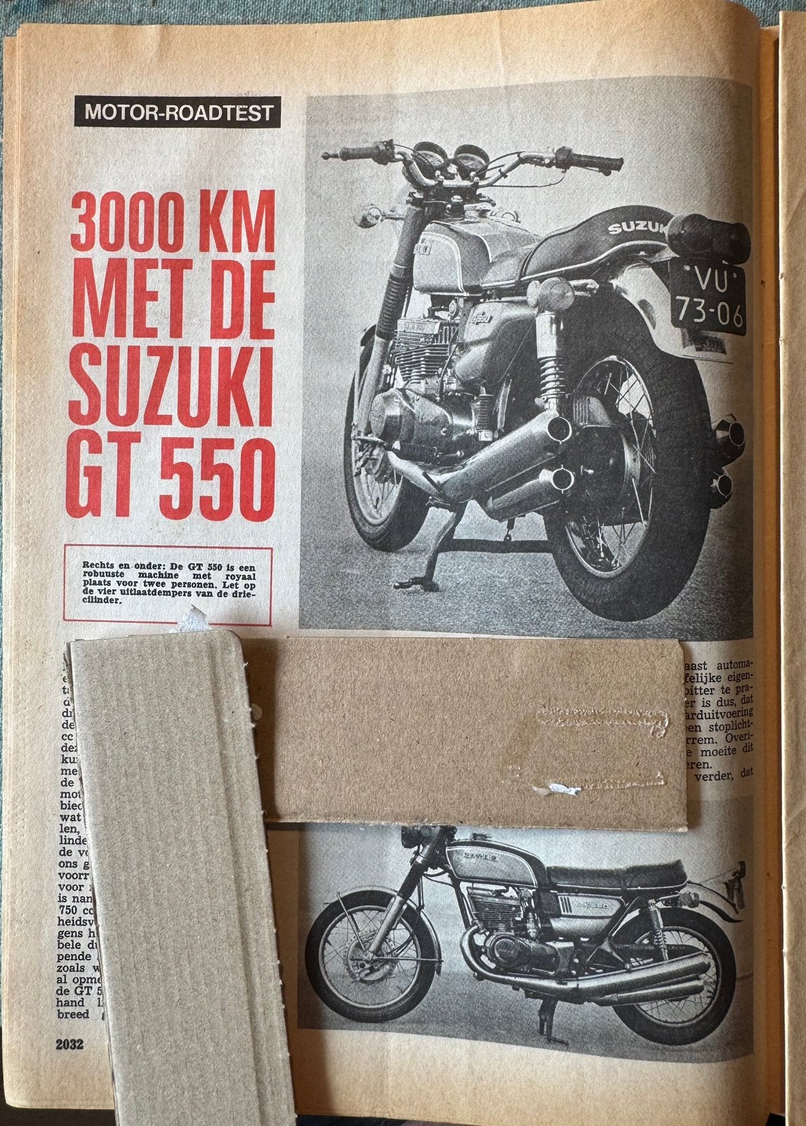 Test 1972 Suzuki GT550, Ophalen of Verzenden, Zo goed als nieuw, Motoren