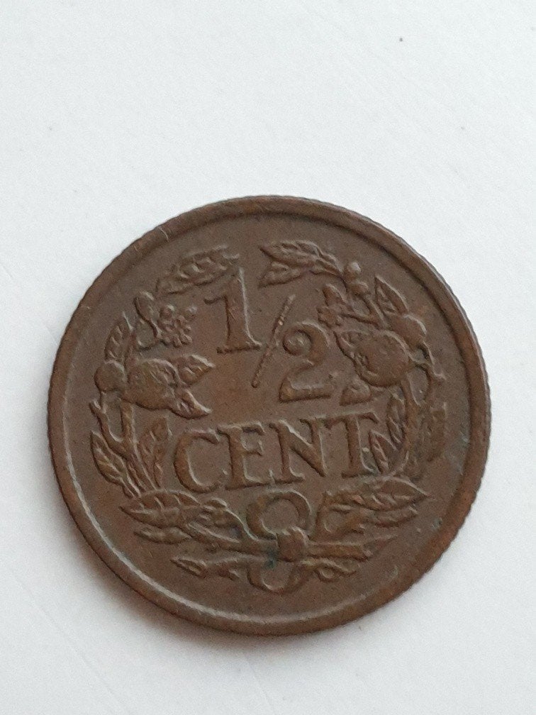 1/2 cent 1934 halve centen, Ophalen of Verzenden, Koningin Wilhelmina, Overige waardes, Losse munt