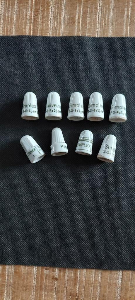 Porselein Lasdoppen - 9 stuks, Ophalen of Verzenden, Gebruikt