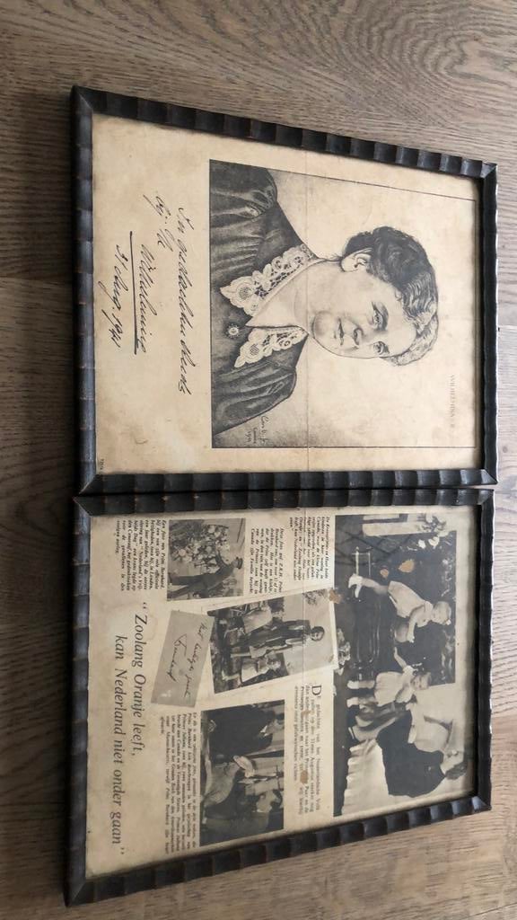 schilderijtjes  koningin wilhelmina 1941 BIEDEN, Antiek en Kunst, Kunst | Schilderijen | Klassiek, Ophalen