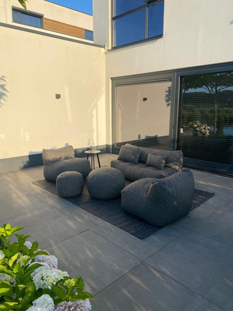 Outlet Tuinmeubelen – Longe set all weather - hoge korting, Ophalen, Overige materialen, Bank, 6 zitplaatsen