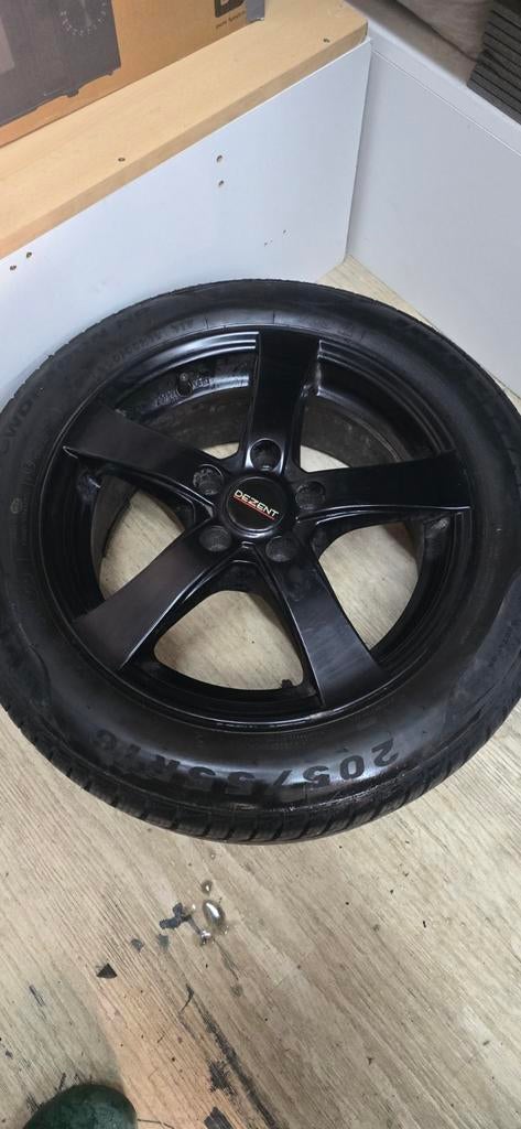 Winterbanden met velgen 205/55R16 5x112 VW Golf, Polo,, Ophalen, Gebruikt, 16 inch, Banden en Velgen
