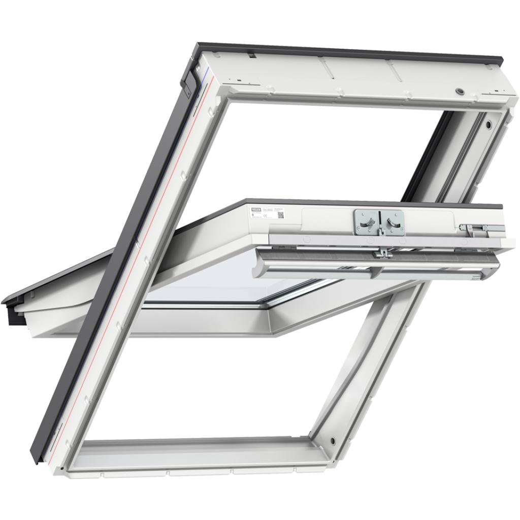 Velux Tuimelvenster  SK06 Hout incl. gootstuk, Ophalen, 80 tot 120 cm, 80 tot 120 cm, Nieuw