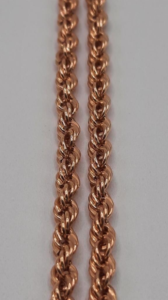 gouden rope ketting 14kt, Www.bredajuwelier.nl, Nieuw, Ophalen of Verzenden, Www.bredajuwelier.nl