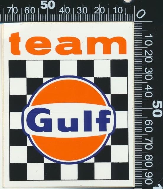 Sticker: Gulf - Team Gulf, Ophalen of Verzenden, Zo goed als nieuw, Auto of Motor