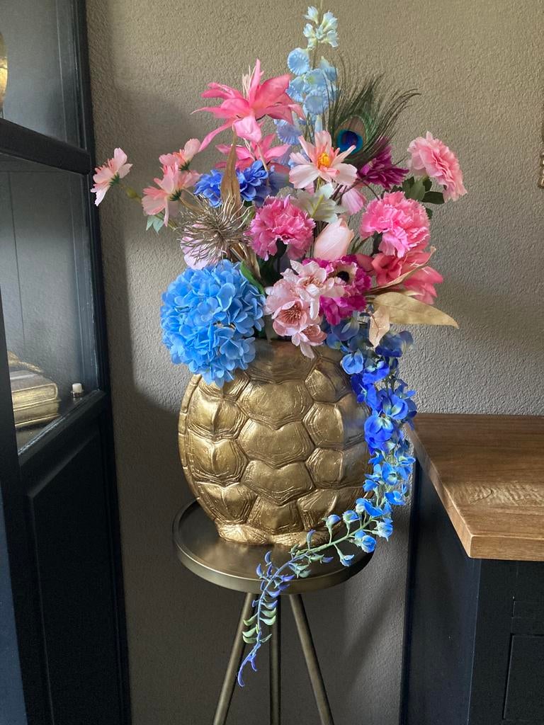 Zijden bloemen in vaas Turtle Zijde Lief Compleet, Ophalen of Verzenden, Nieuw