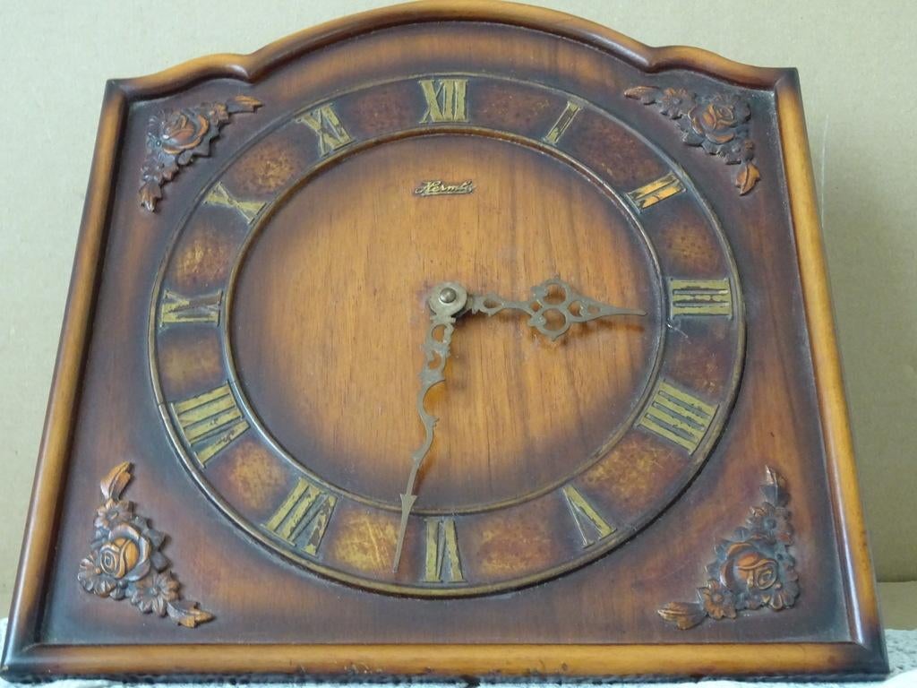 Antieke Hermle klok wandklok vintage Franz Hermle & Sohn, Ophalen of Verzenden