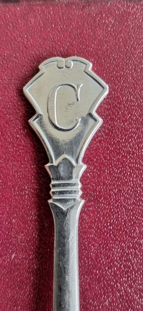 Zilmeta Letterlepel 'C', Antiek en Kunst, Antiek | Bestek, Ophalen of Verzenden