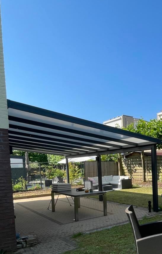Overkapping 8x4m met screens en spots, Tuin en Terras, Overkappingen, Ophalen, Gebruikt, Veranda