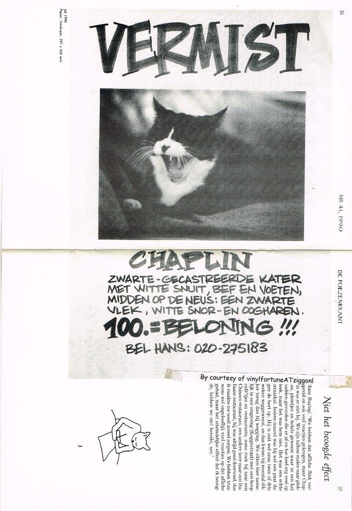 >>>>De Poezenkrant #41 door Piet Schreuders uit 1990<<<<, Boeken, Piet Schreuders, Ophalen of Verzenden, Zo goed als nieuw, Katten