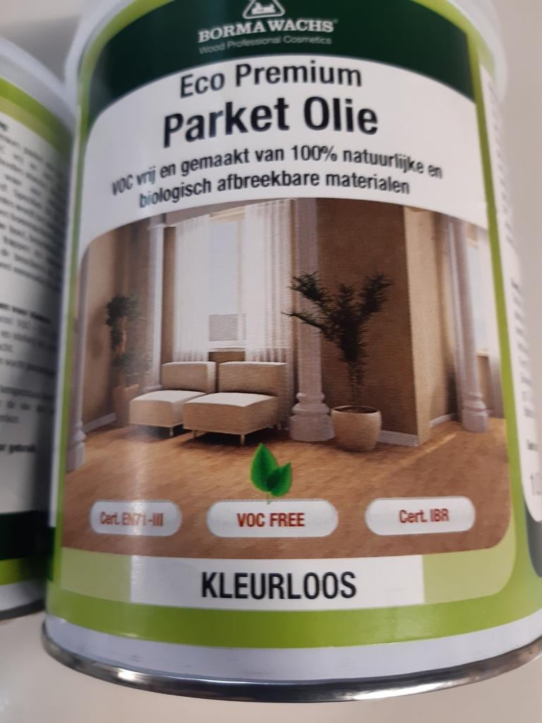 Borma Eco Premium kleurloze parketolie, Doe-het-zelf en Verbouw, Verf, Beits en Lak, Nieuw, Wit, Ophalen of Verzenden
