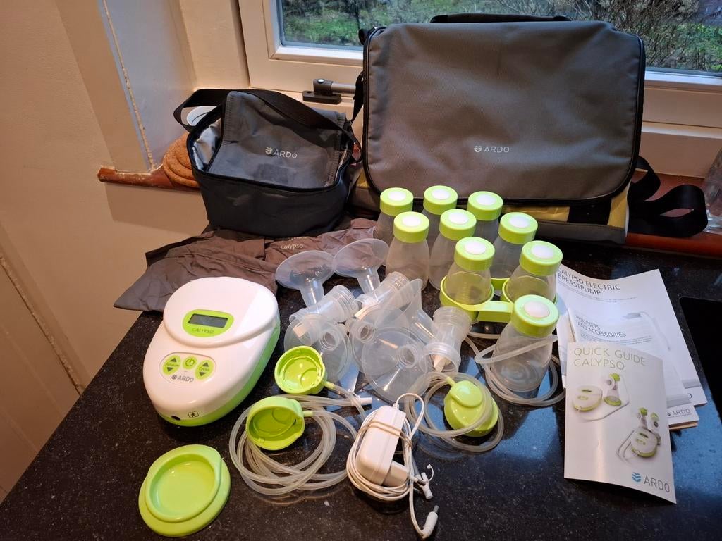 Elektrische kolf Ardo Calypso incl tas, koeltas, flesjes, Ophalen, Borstkolf
