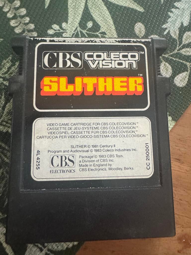 CBS ColecoVision Slither - Retro Game, Avontuur en Actie, 1 speler, Ophalen of Verzenden, Zo goed als nieuw