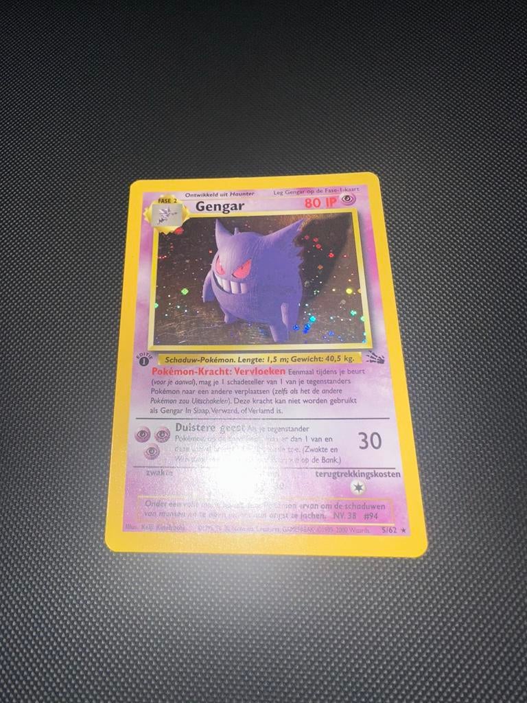 Gengar Fossil 1e editie NL 5/62, Ophalen of Verzenden, Gebruikt, Losse kaart