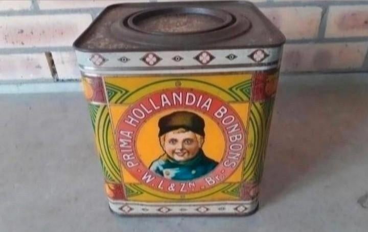 Antieke Blikken Prima Hollandia Bonbons Rare, Ophalen of Verzenden, Gebruikt, Overige