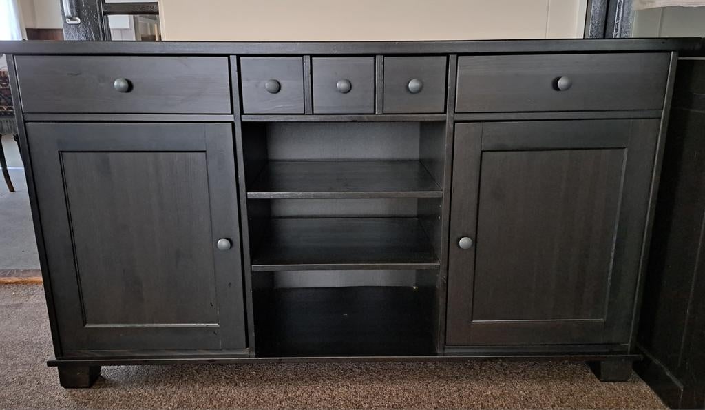 Massief houten Hemnes kast, Huis en Inrichting, Kasten | Dressoirs, Ophalen, Gebruikt, Met deur(en), 150 tot 200 cm