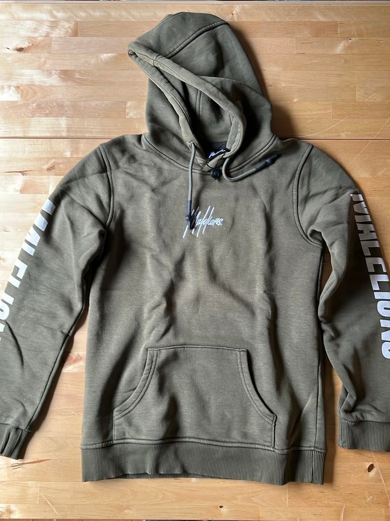 Hoodie van Malelions groen maat 152, Ophalen of Verzenden, Gebruikt, Jongen, Trui of Vest