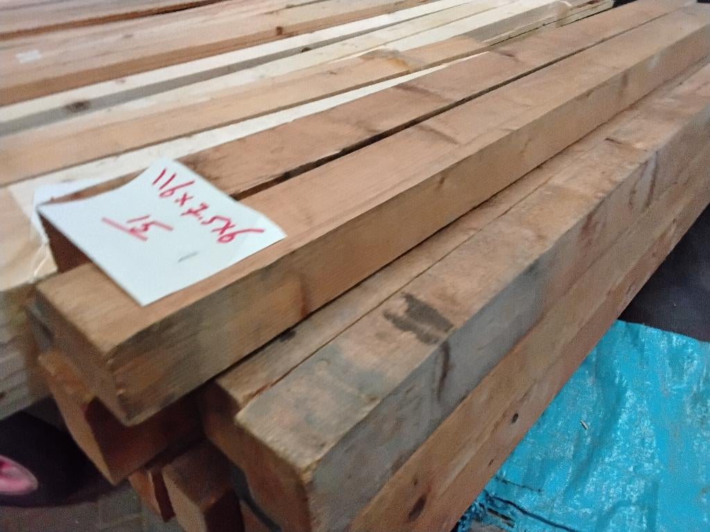 Balk en plank zie foto met maten grenen, Ophalen, Nieuw, Minder dan 180 cm, Balken