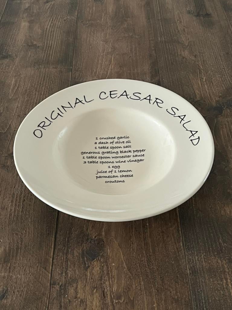 Origineel Riviera Maison Salade schaal bord, Ceasar Salade, Ophalen of Verzenden, Overige stijlen, Aardewerk, Schaal of Schalen