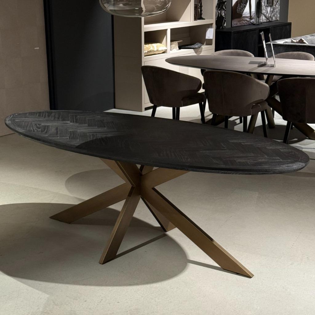 Eettafel Blackbone Richmond Interiors, Ophalen, 100 tot 150 cm, Vijf personen of meer, Modern, chique