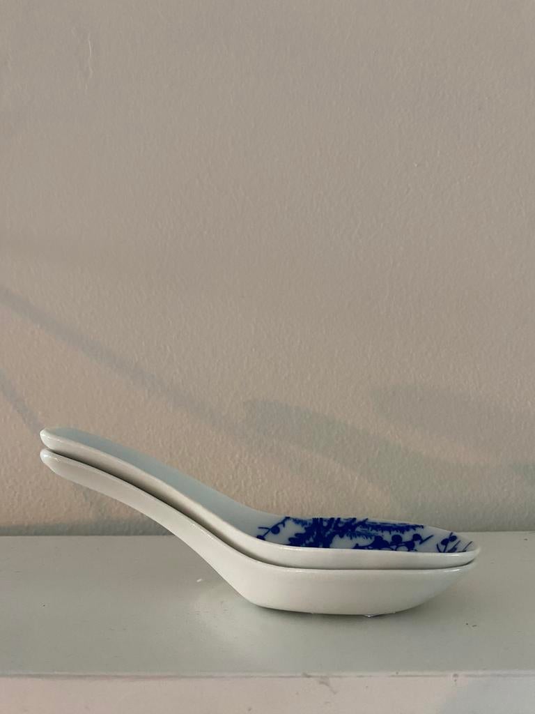 Noedel lepels blauw wit, Huis en Inrichting, Keuken | Servies, Overige materialen, Overige typen, Ophalen of Verzenden, Zo goed als nieuw