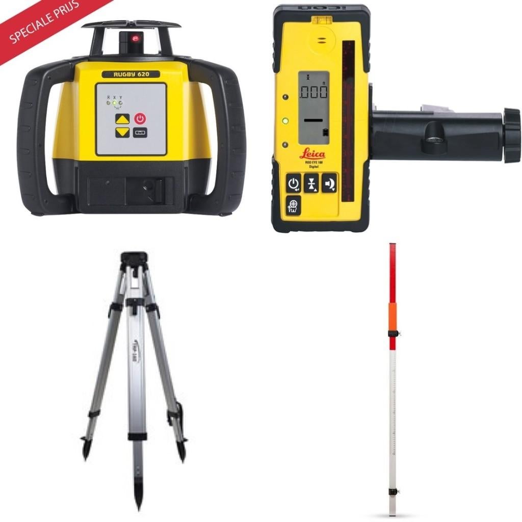 Bouwlaser Leica Rugby 620 "HANDM. DUBBEL AFSCHOT INSTELLING", Ophalen of Verzenden, Nieuw