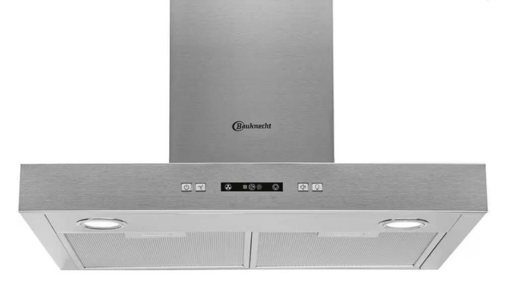 Bauknecht DBHBS63LLIX Wand Afzuigkap - RVS, Ophalen, Gebruikt, Wandschouwkap, Motor