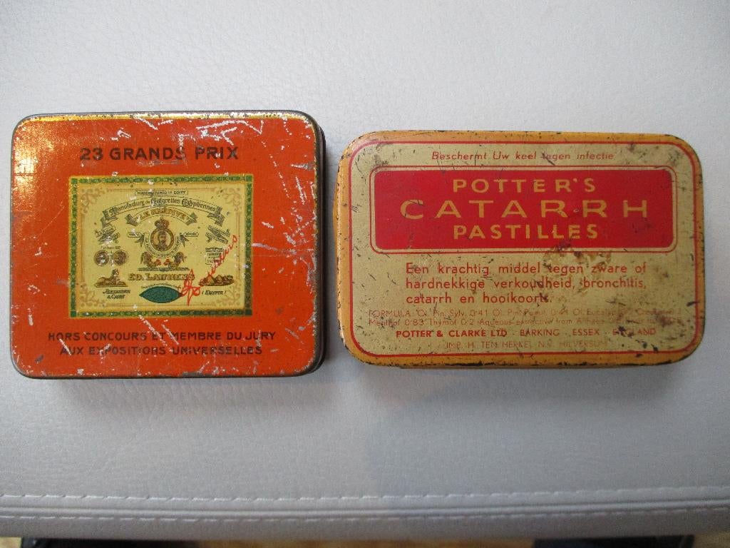 Blikjes - cigaretten / pastilles - Ed. LAURENS / POTTER, Verzamelen, Blikken, Ophalen of Verzenden, Gebruikt, Overige, Overige merken