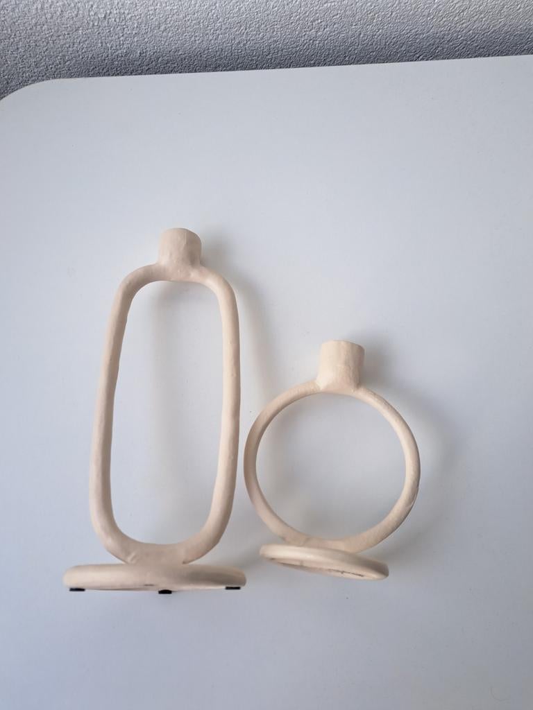 Kandelaren TILTIL, Ophalen of Verzenden, Beige, Overige materialen, Minder dan 25 cm