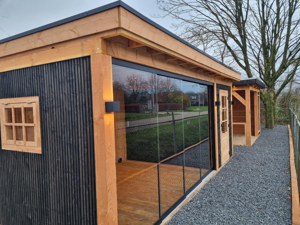 Douglas overkapping ”deluxe + opslag” in diverse afmetingen, Ophalen, Nieuw, Veranda