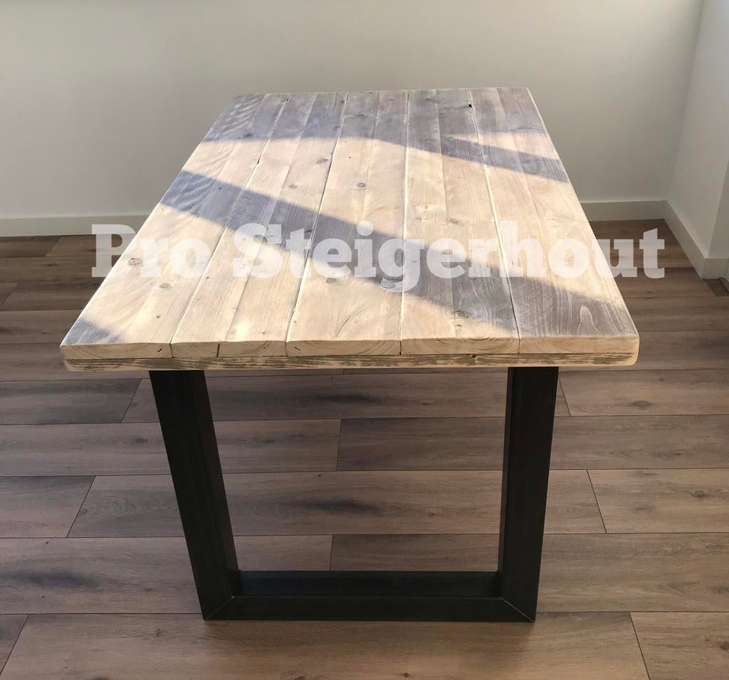 Steigerhout Eettafel Tafel Vergadertafel Werktafel Bureau, Nieuw, Ophalen of Verzenden, Industrieel, Rechthoekig