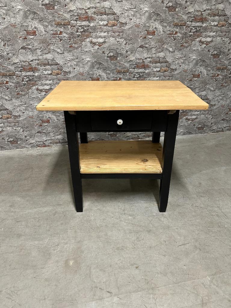 Vintage houten sidetable nr1055, 50 tot 100 cm, Steen antiek, Ophalen of Verzenden, Zo goed als nieuw