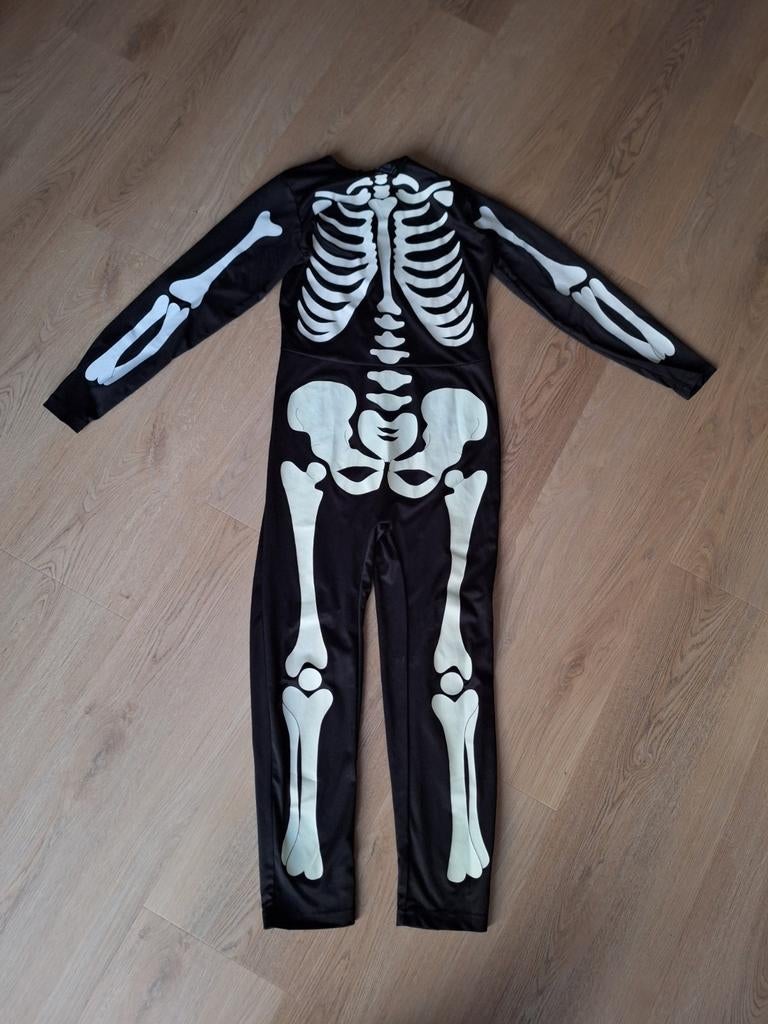 Skelet pak maat 146/152, Kinderen en Baby's, Carnavalskleding en Verkleedspullen, Ophalen of Verzenden, Zo goed als nieuw, 146 t/m 152