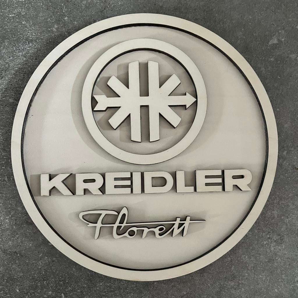 Kreidler florett 3d logo van hout 32cm, Ophalen of Verzenden, Nieuw