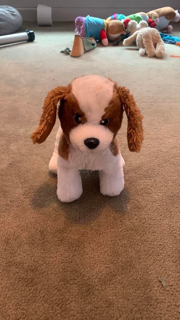 Honden knuffel met tasje, Kinderen en Baby's, Ophalen of Verzenden, Zo goed als nieuw, Hond